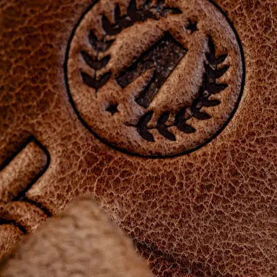 Embossed relief on leather